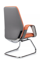 Изображение кресло rv design napoli-sf (yzpn-yr022) кожа оранжевая / серая